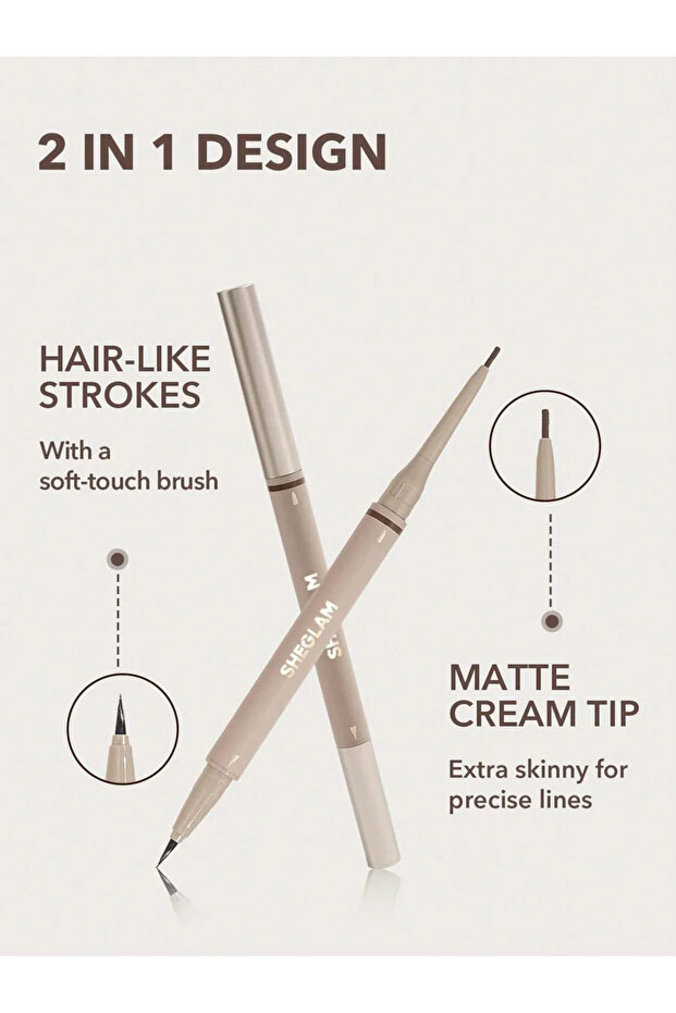 قلم حواجب 2 في 1 من Brows On Demand - لون الشوكولاتة - 4