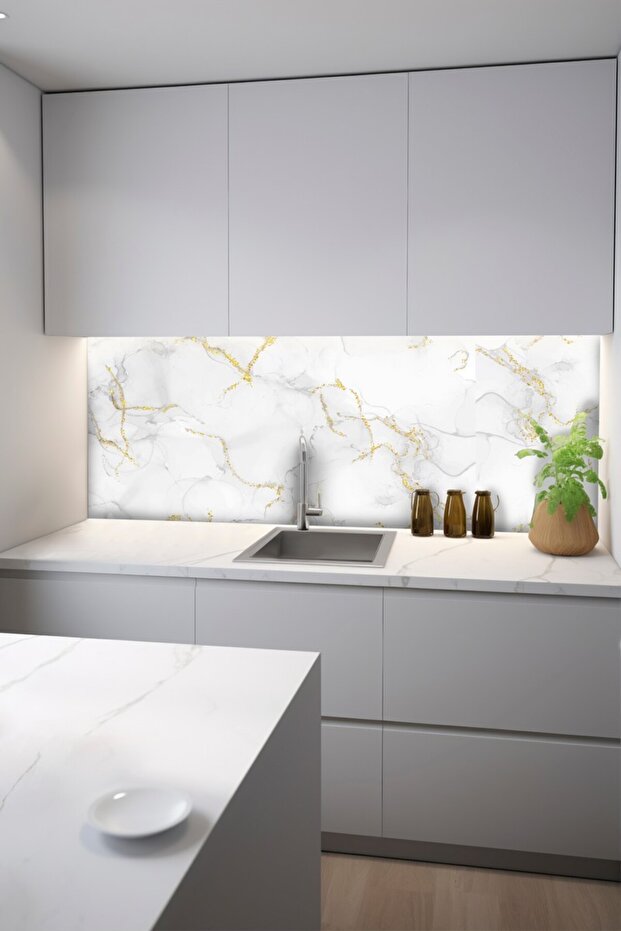 CodeK-15 Kendinden Yapışkanlı FOLYO KARO Suya Dayanıklı Mutfak Banyo Zemin Kaplama 30x30 Cm(4 ADET) - 4