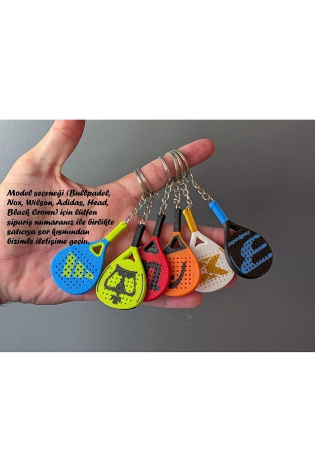 Padel Racket Shaped Keychain (1 Pcs) Tell Us the Model You Want
