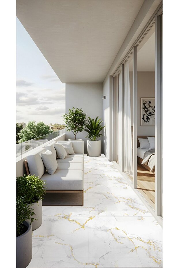 CodeK-15 Kendinden Yapışkanlı FOLYO KARO Suya Dayanıklı Mutfak Banyo Zemin Kaplama 30x30 Cm(4 ADET) - 6