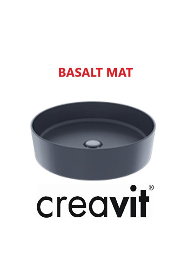 Loop 45 Cm Set Üstü Çanak Lavabo Basalt Mat LP145 - 1