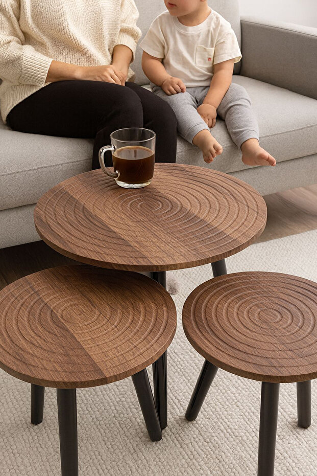 طقم طاولات قهوة جانبية - 4