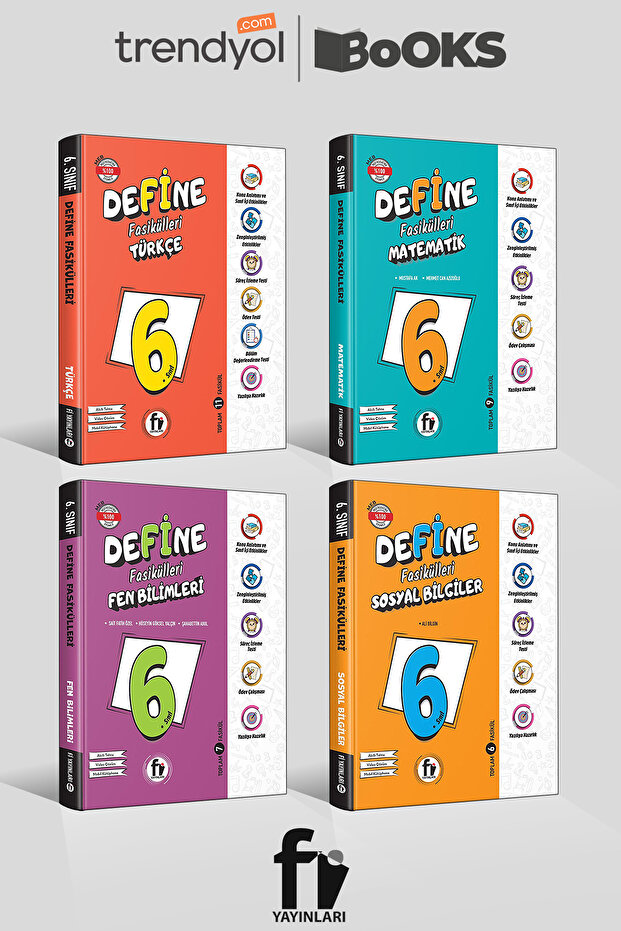 6. Sınıf DeFİne Fasikülleri 4'lü Set (Türkçe,Matematik,Fen,Sosyal) *Güncel Baskı - 3