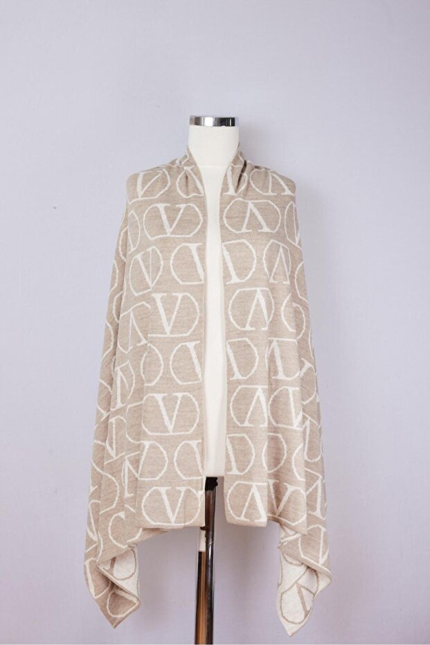 شال تريكو منقوش على الوجهين - 2