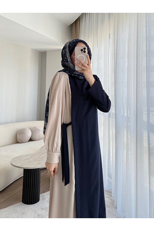 çift renkli elbise - 5