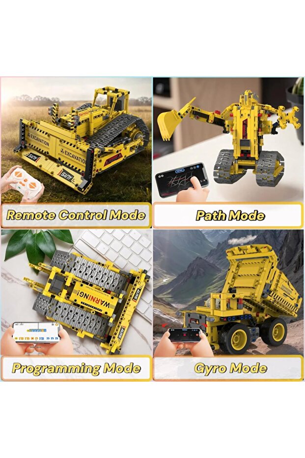 5 1 Robot Building Set Toy Excavator Stem Set Remote App Controlled Building Blocks Set Kids Ages 8 - 5