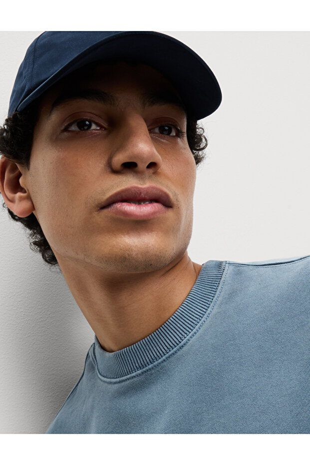 Saf Pamuklu Sweatshirt - 5