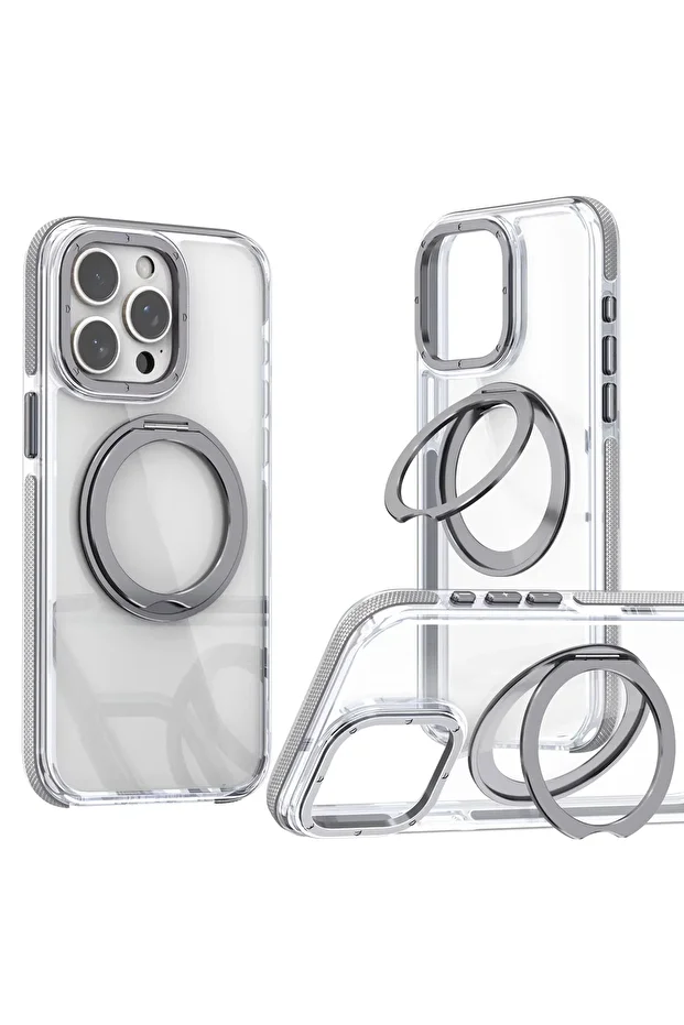 iPhone 15 Pro Max Compatible Premium Phone Case with Stand Feature, Non-Yellowing, Shock-Absorbing Side Edge - 1