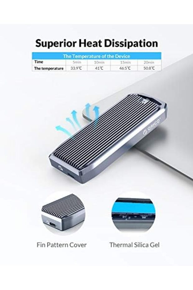 USB4 40Gbps M.2 SSD Enclosure, Supports Up to 8TB M.2 NVMe SSDs - 7