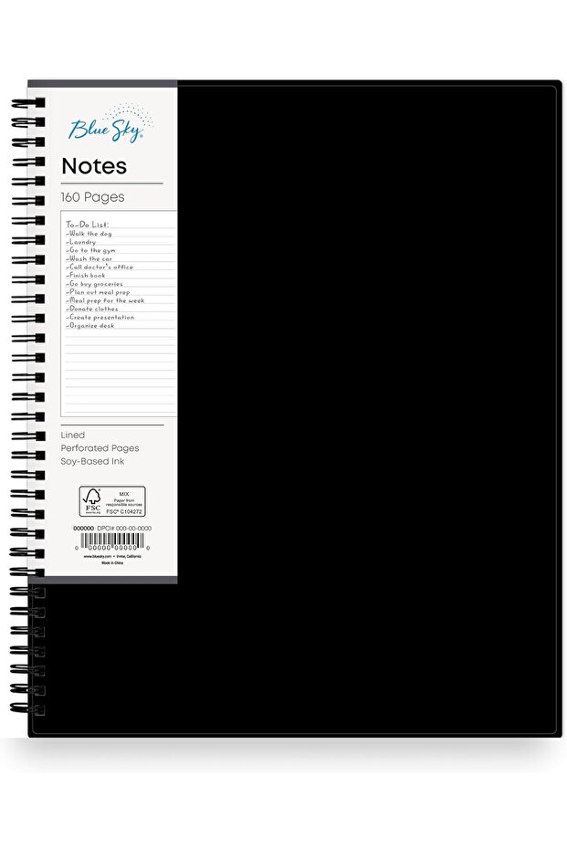 Smart Notes Professional Notebook, Wire-O Binding, ( Black & Blue ) - 1