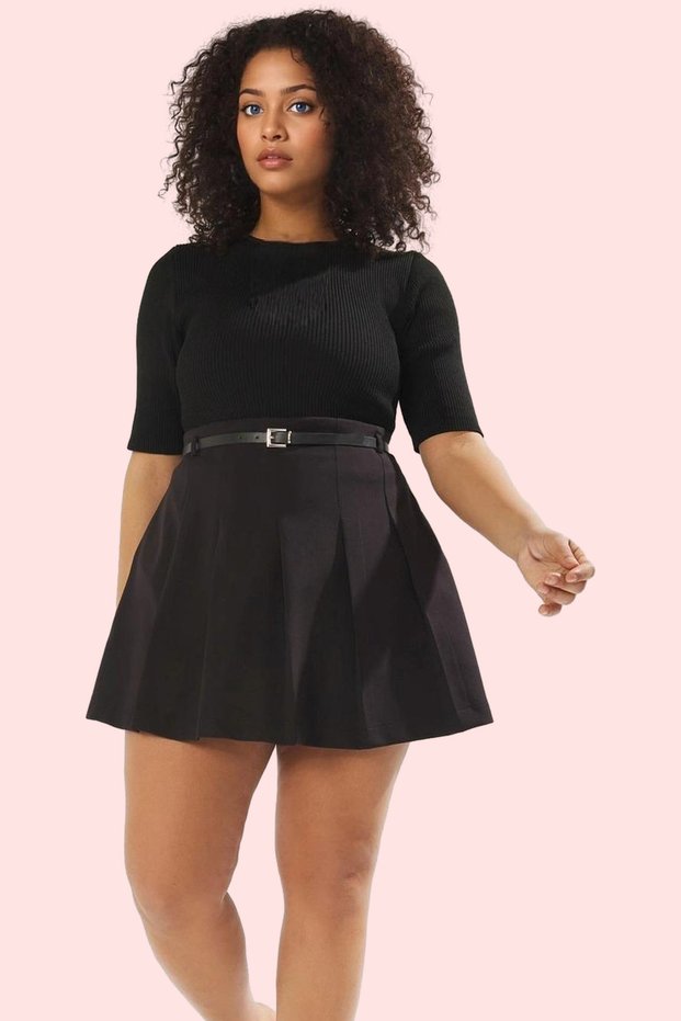 Women's Fashion Woven High Waist Short Shorts Skirt Plus Size for Work Daily Use Quality Material