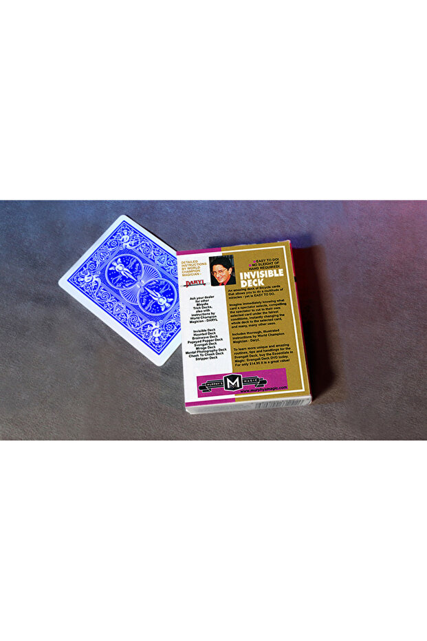 Invisible Deck Bicycle Mandolin Blue - 4