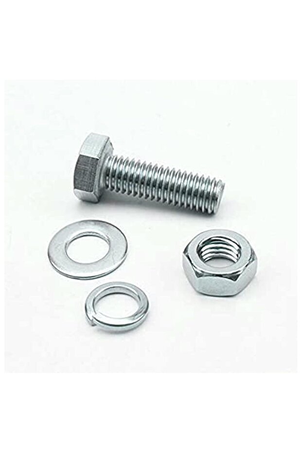 Nuts and Bolts Set 15 pcs - Stainless Steel A2 Bolt, Nuts, Plain washer, spring washer combo