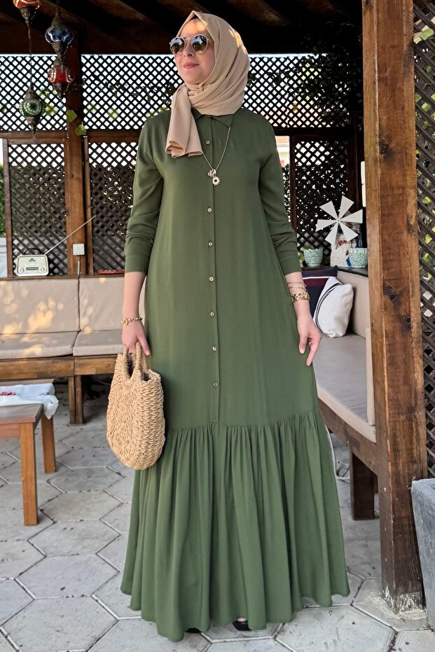 Süreyya Shirt Dress Khaki