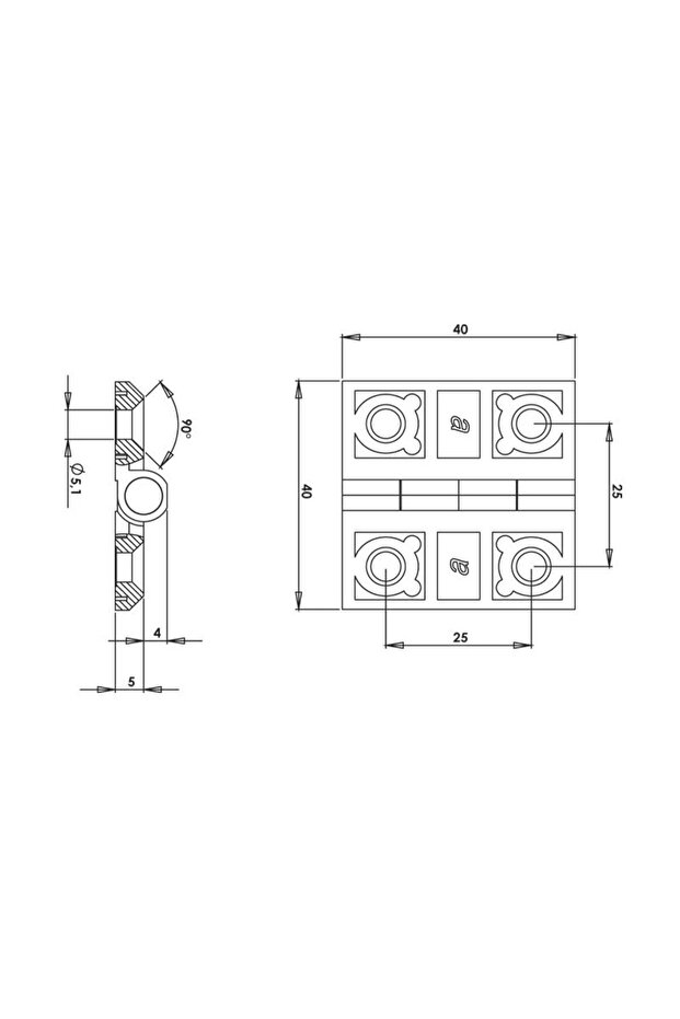 Leaf Hinge 50X50 Chrome - 2