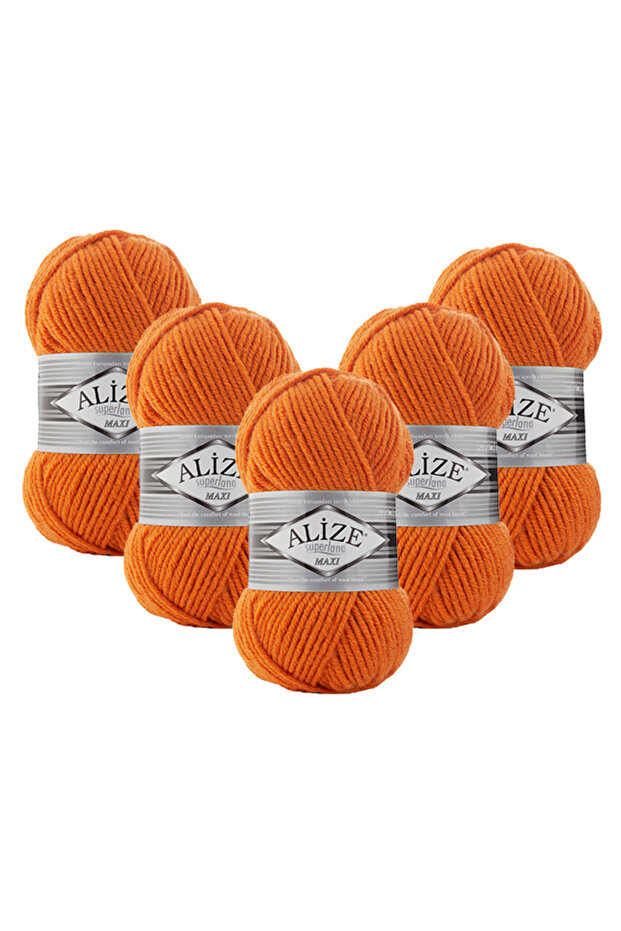 Superlana Maxi 5-Pack – 225 -Thick Knitting Yarn for Winter Sweater Cardigan and Scarf