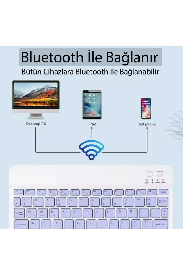 Apple İpad Mini 6 / 7. Nesil Uyumlu Standlı Kılıf Ve Dokunmatik Kalem Ve Klavye ve Mouse - 6