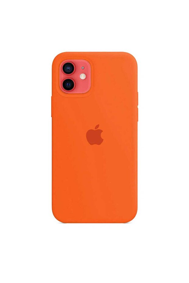 Silicone Case for iPhone 12 Mini, Orange - 1