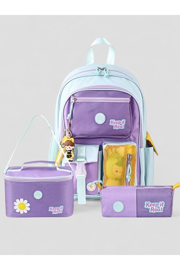 Muggle 2214 Imported Product Top Quality Unisex Children's Triple Set Primary School Backpack