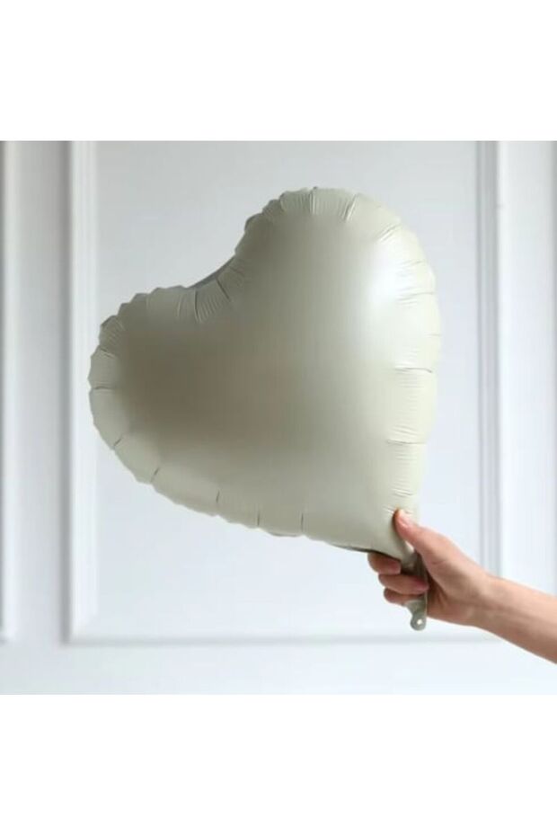 Cream Foil Heart Balloon