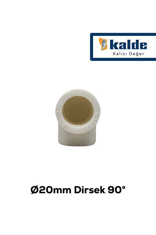 20'lik PPRC Dirsek | 1 Poşet (100 Adet) | Ø20 x 90° (20 mm - 90 Derece) | Temiz Su - 5