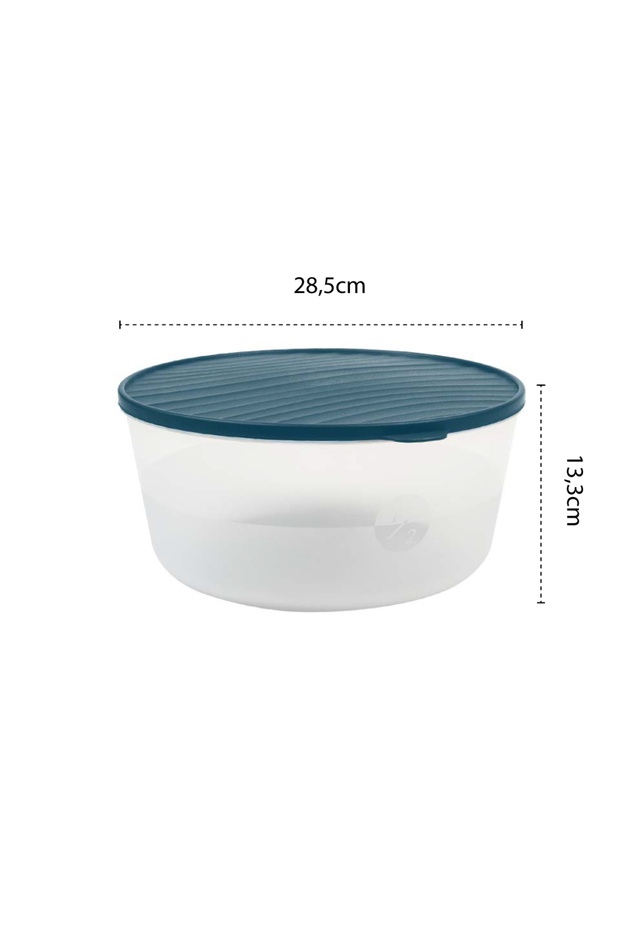 Round Storage Container Set (3–4.5–6.5 L) – Unbreakable, Scratch-Proof & Leak-Proof Gray - 5