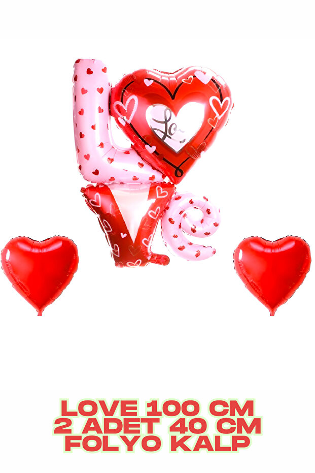 Love Written Heart Set Valentine's Day Birthday and Special Occasion Decorations