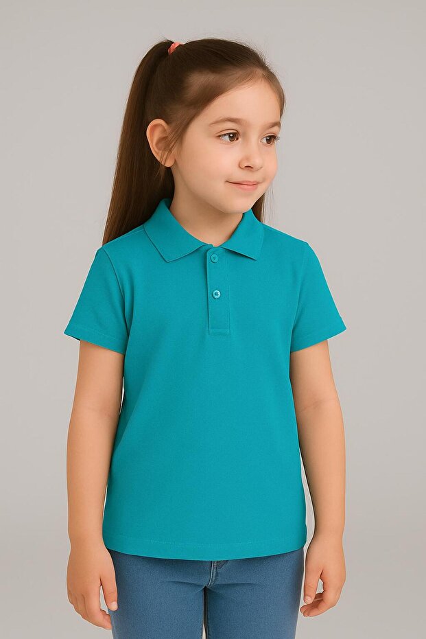 Unisex Children's Polo Neck Short Sleeve School T-Shirt