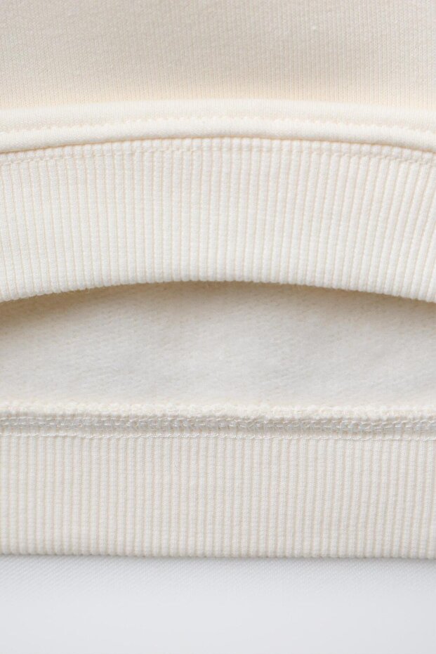 Dívčí bavlněná mikina s aplikací srdce v barvě ecru a leopardí vzorované legíny - 4