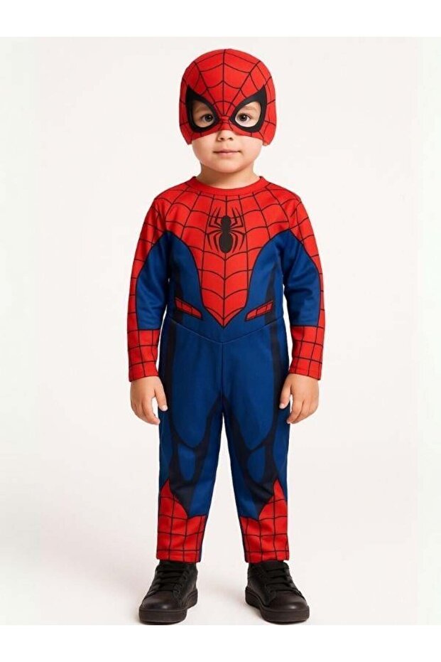 Boy's Masked Spiderman Costume