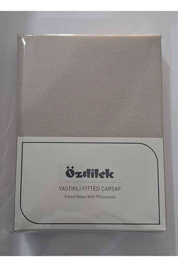 Colourist Ranforce Elastic Fitted Bed Sheet Set 160*200 cm Sand Beige