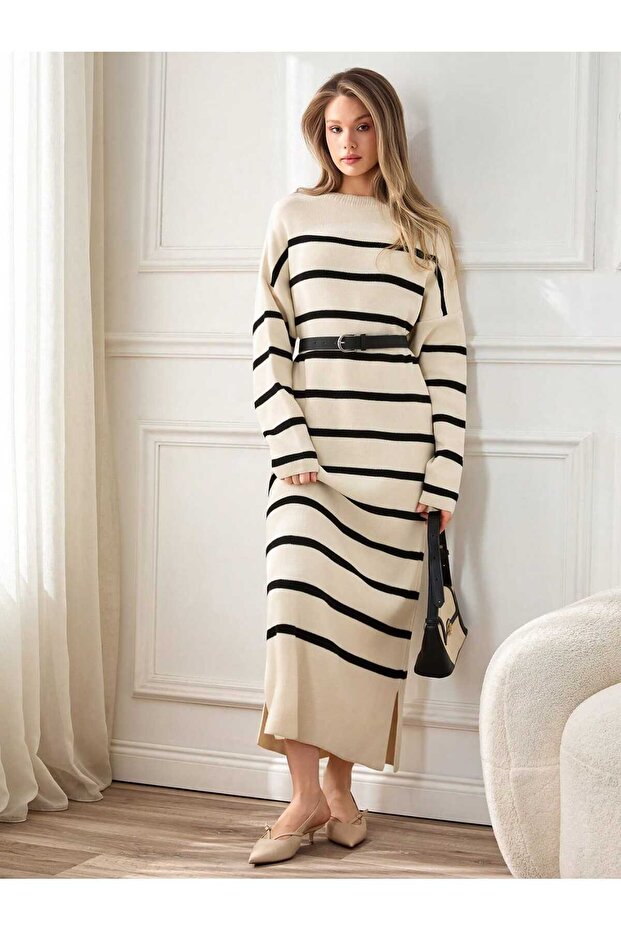 Rochie oversize cu dungi - 1