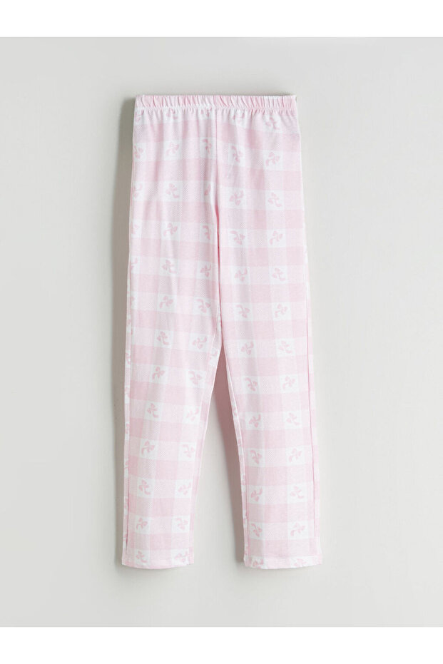 Bisiklet Yaka Kız Çocuk Pijama Takımı - 7