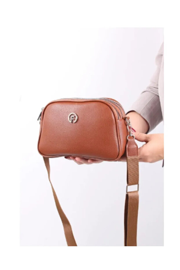 New Style Medium Size Multi-Compartment Soft Leather Women's Adjustable Cross Shoulder Bag