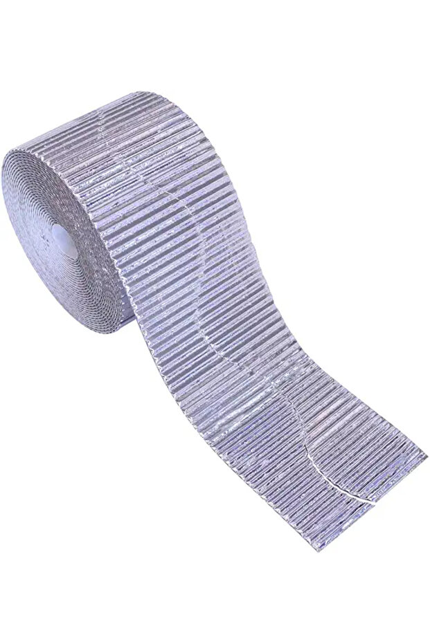 Border Roll Metallic silver ( Size 10cm*7.5M, )