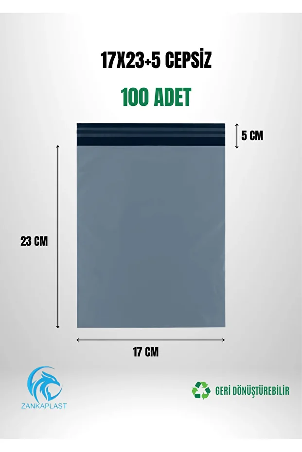 Cepsiz Kargo Poşeti 100 Adet - 17 CM X 23 CM + 5 CM - 1