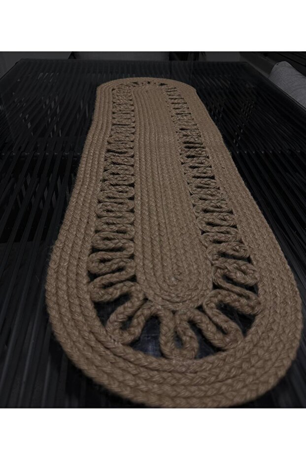 Oval Model Jute Fabric Patterned Runner