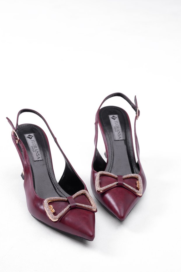 Burgundy Patent Leather Shoes Shoes Reflecting Elegance Thin Heeled Shoes Shoes with Shiny Heels