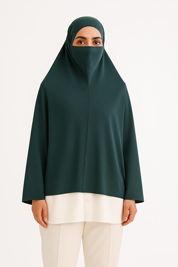 Ready Turban Veil Practical Shawl/ Scarf, Hijab with Hijab - Prayer Cover Souffle (5XL) - Black.