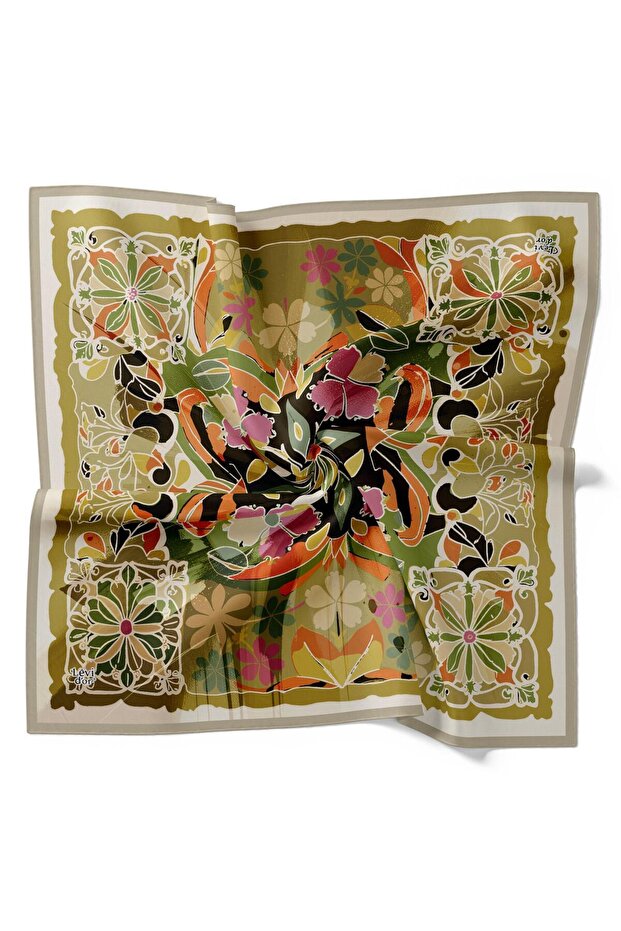 وشاح كريستال لامع بنمط أوراق الشجر - 1