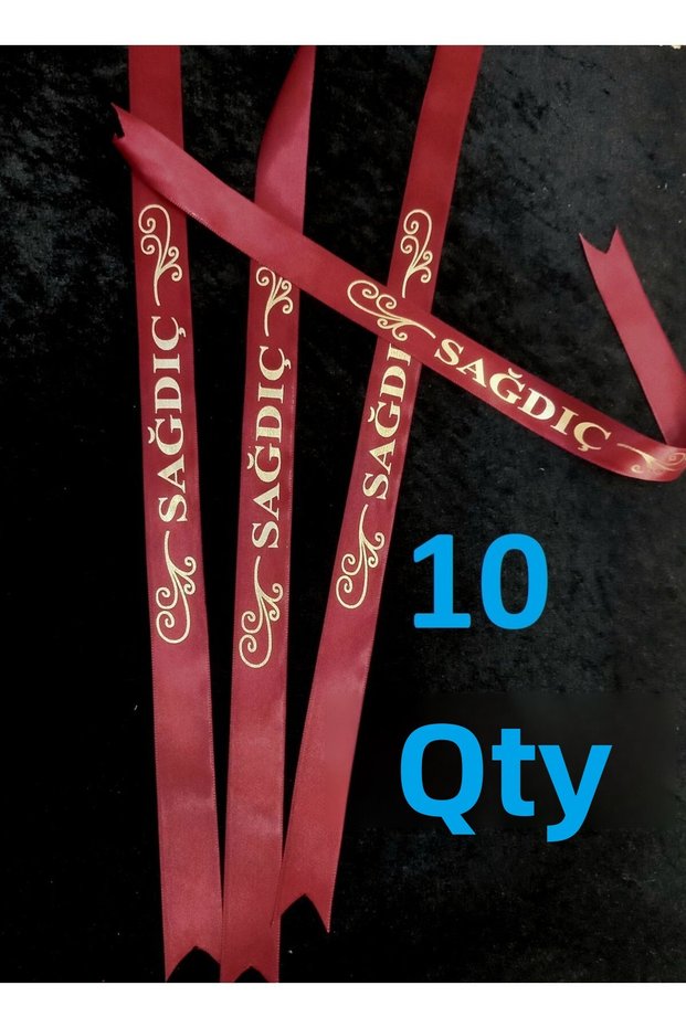 Burgundy Groomsmen Arm Bands, Arm Ribbons, Henna Night Wedding, 10 Pieces of Arm Ribbons, Width 2.5 Cm, Length 50 cm
