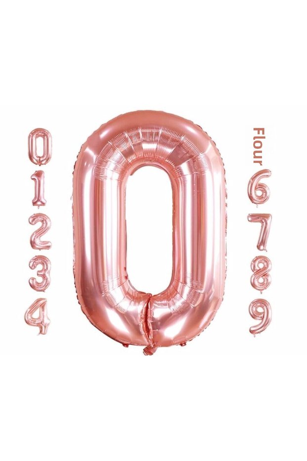 0 Number Foil Balloon Rosegold Color Number Balloon 0 Age Balloon 76 Cm Number Balloon Flying Balloon Helium Balloon
