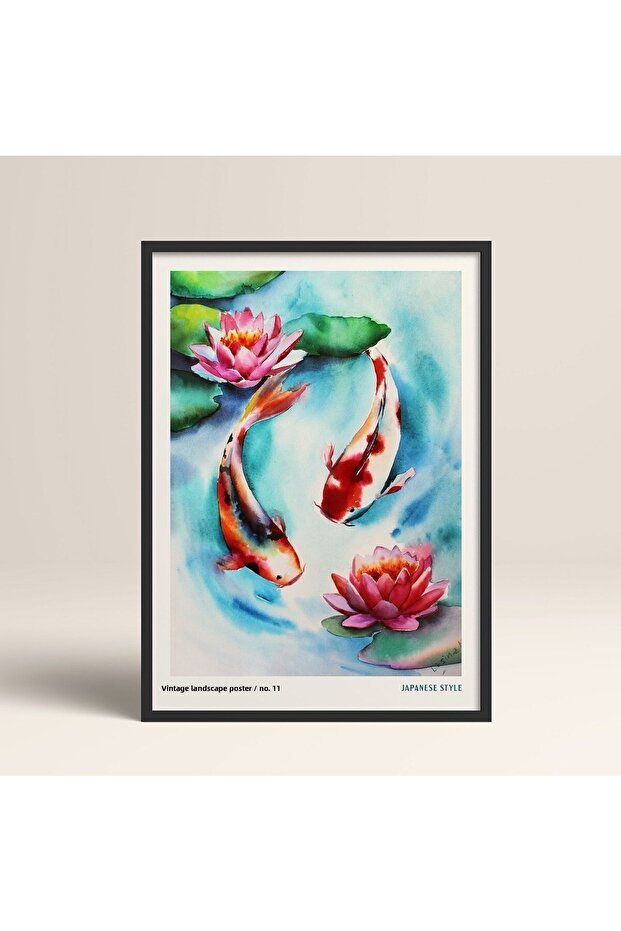 Framed Japanese Style Nanbara Sakujiro Painting 30X40Cm 40X60Cm 50X70Cm Black White Wood Jpn056