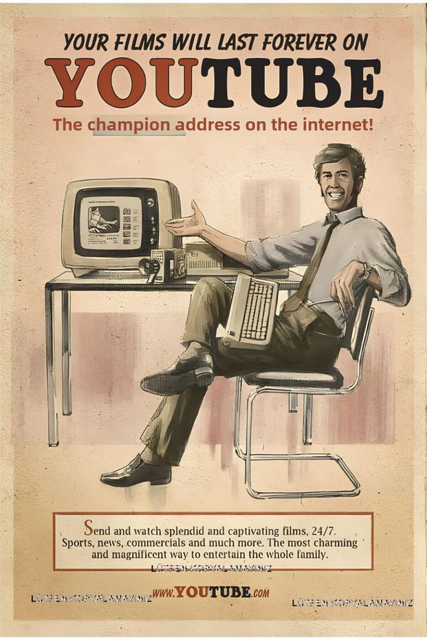 Vintage Social Media Youtube Fun Funny Home Decoration Painting Retro Wood Poster
