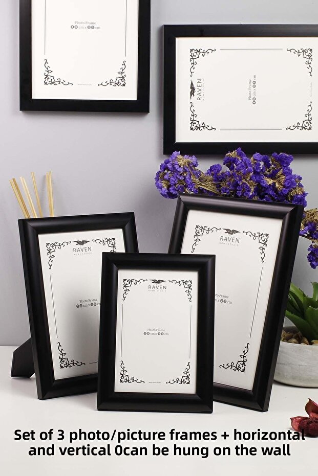 Set of 3 10cmx15cm 13cmx18cm 15cmx21cm Picture, Photo, Document, Poster, Document Frame