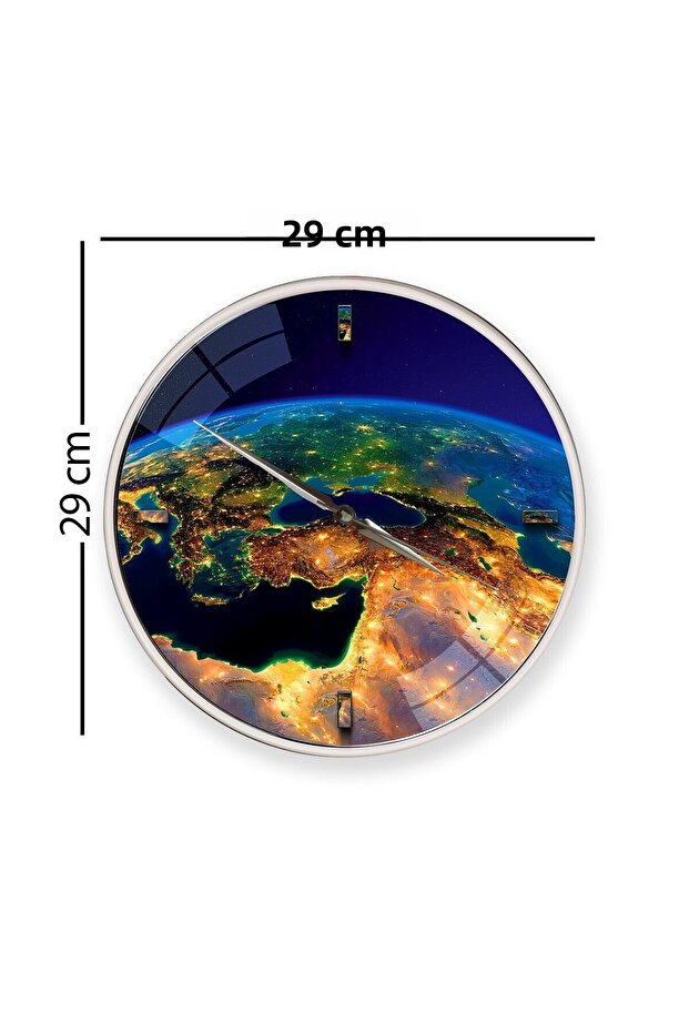 ساعة حائط العالم - 29 سم - 3