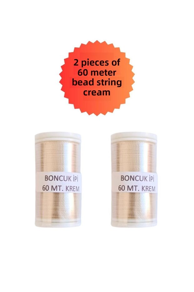 2Pcs 60 Meters Sand Bead Thread Miyuki Thread Bead Thread Cream Color