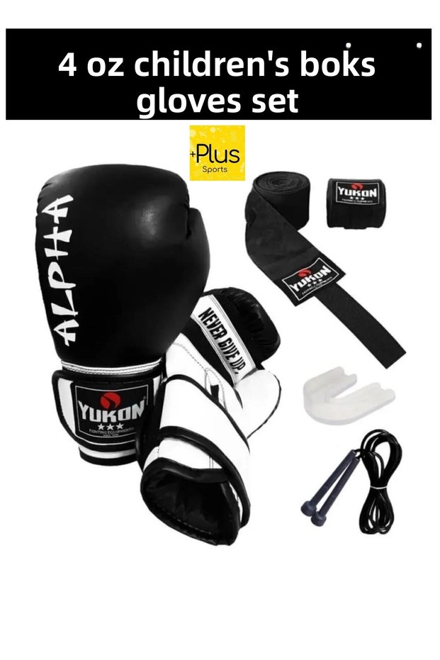 Children's Boxing Gloves 4-6 oz Premium Deluxe Boxing Gloves Set 1St Quality Bandage Mouth Guard Jumping Rope