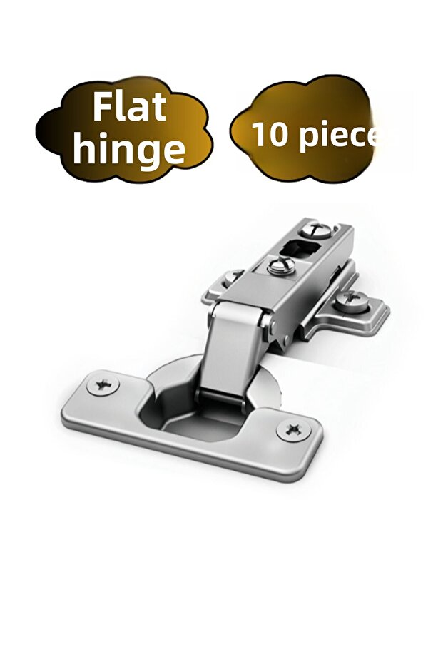 مفصلة باب الخزانة المسطحة (مفصلة مسطحة) (10 قطع) - 1