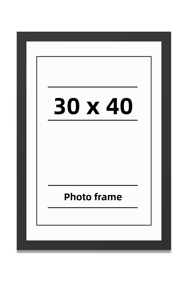 إطار الصورة أسود 30x40 شهادة وثيقة الدبلوم نموذج واحد مسطح مجموعة إطارات الصور